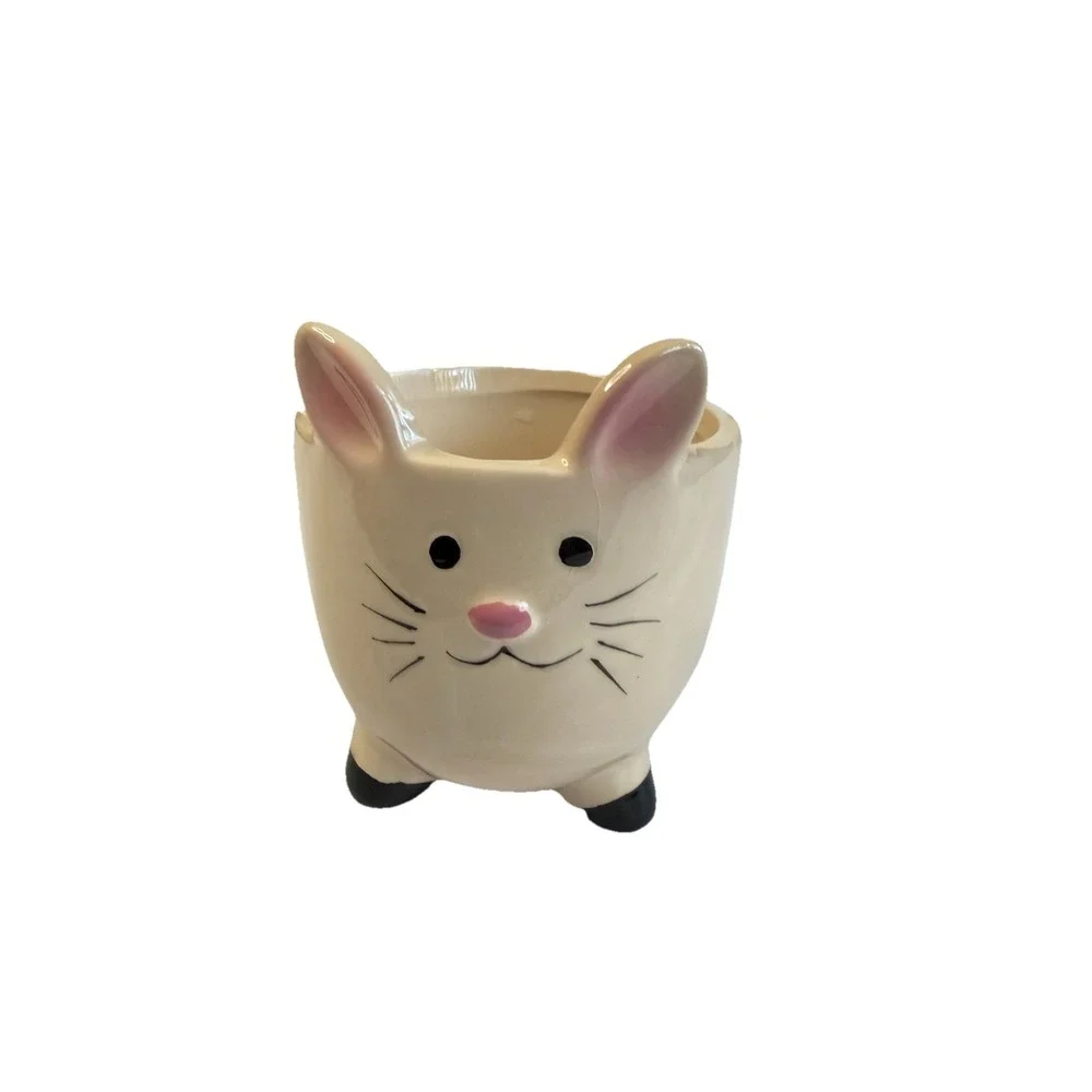 Vintage Bunny Rabbit Mini Flower Succulent Pot Planters Easter‎